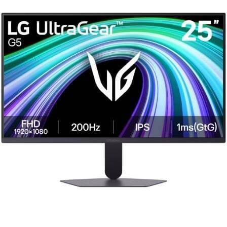 Monitor Gaming LG UltraGear G5 25G523B-B 25"/ Full HD/ 1ms/ 200Hz/ IPS/ Negro