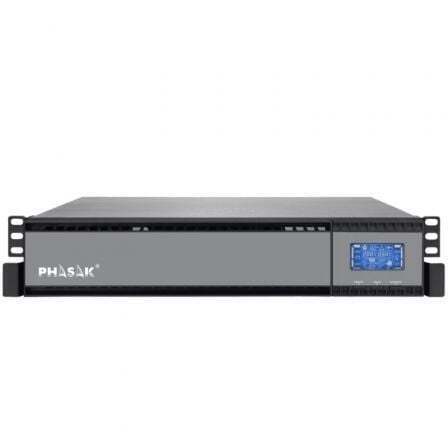 SAI Online Phasak Rack 19" 1000 VA Online LCD/ 1000VA-900W/ 2 Salidas/ Formato Rack