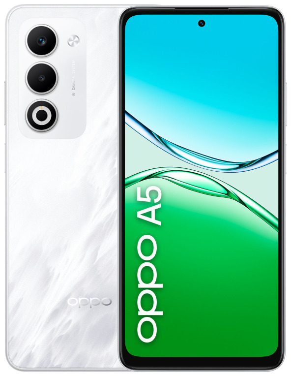 OPPO A5 16,9 cm (6.67") SIM doble Android 15 4G USB Tipo C 4 GB 128 GB 6000 mAh Blanco
