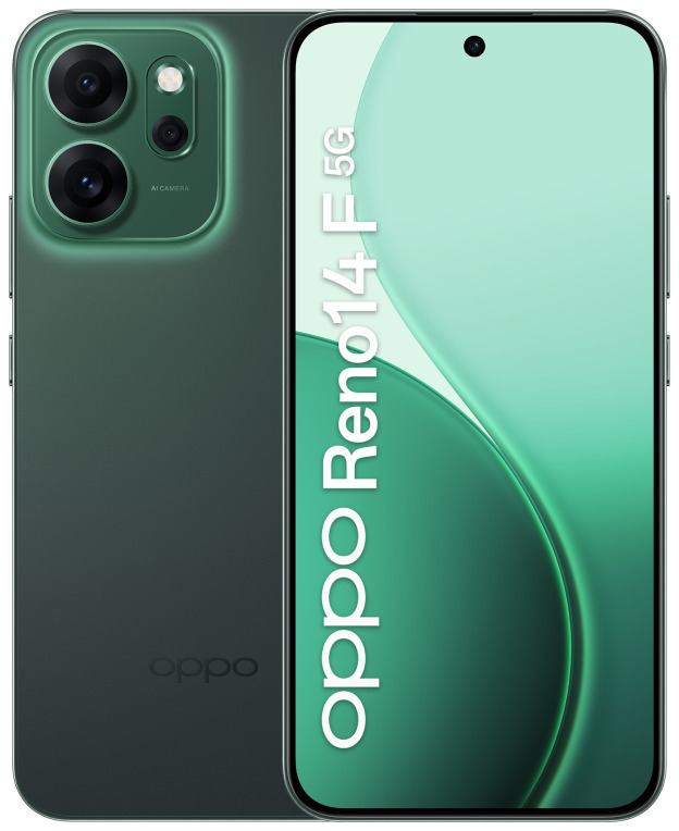 OPPO 14 F 5G Reno14 F 5G 16,7 cm (6.57") SIM doble Android 15 USB Tipo C 8 GB 256 GB 6000 mAh Verde