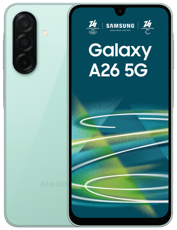 Samsung Galaxy A26 17 cm (6.7") Ranura híbrida Dual SIM Android 15 5G USB Tipo C 6 GB 128 GB 5000 mAh Color menta